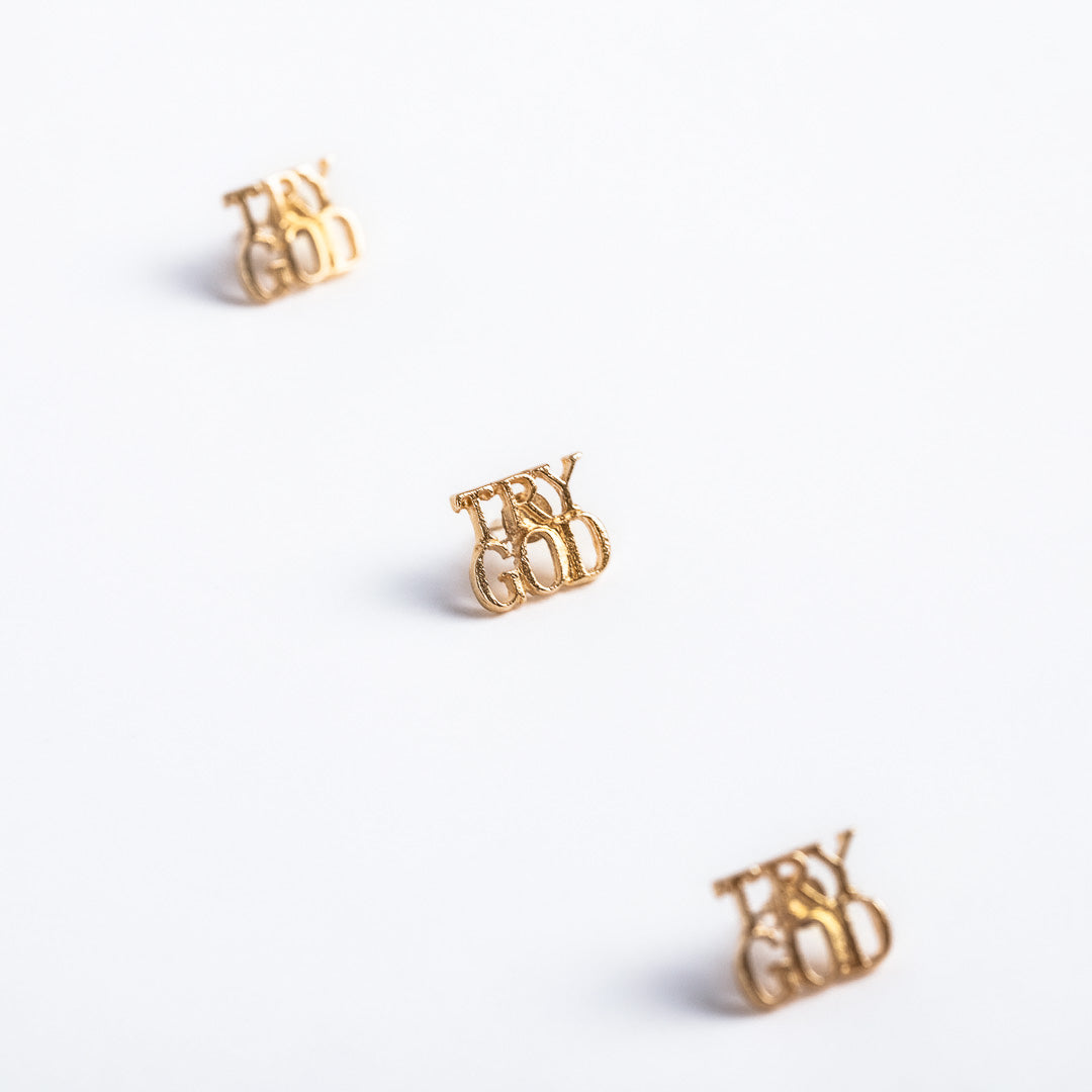 LAPEL PIN TRY GOD GOLD PK6