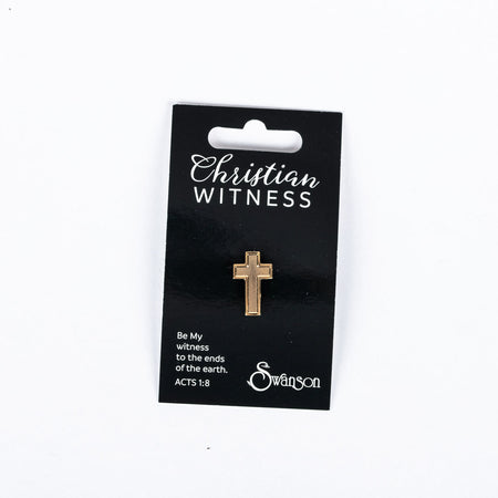 LAPEL PIN CROSS GOLD PK6