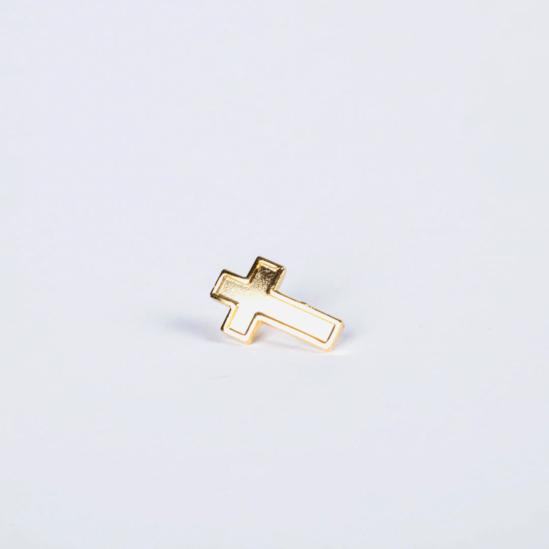 LAPEL PIN CROSS GOLD PK6