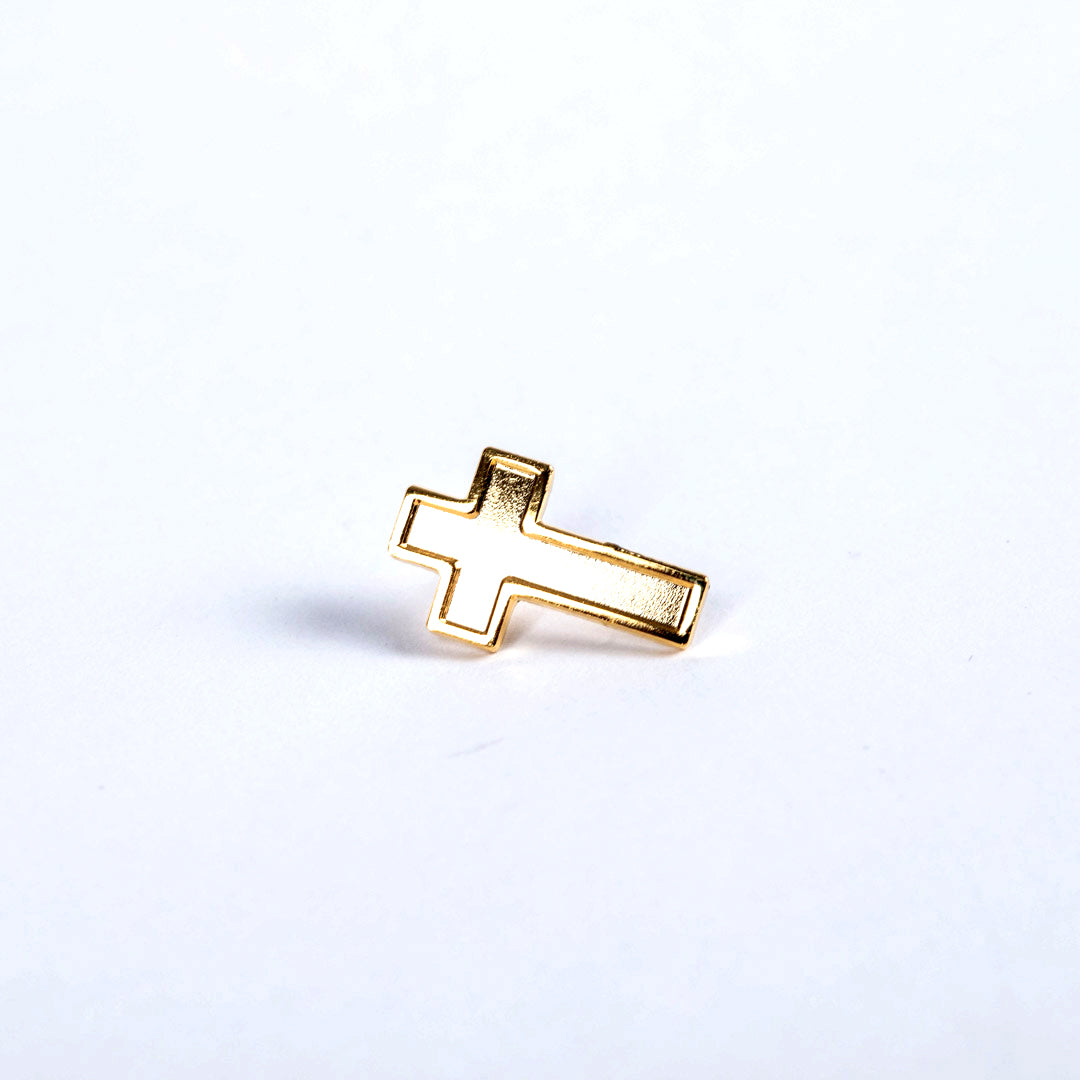 LAPEL PIN CROSS GOLD PK6