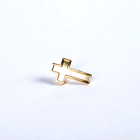 LAPEL PIN CROSS GOLD PK6