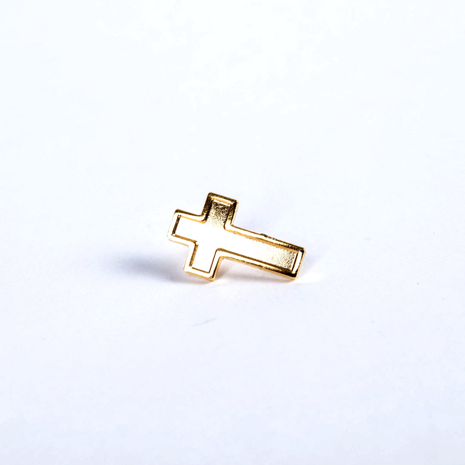 LAPEL PIN CROSS GOLD PK6