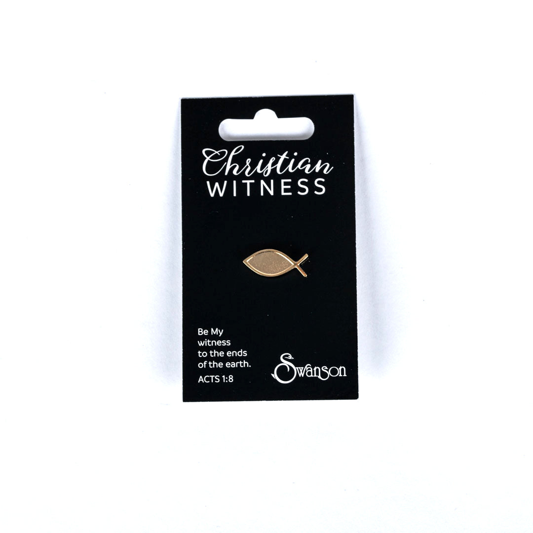 LAPEL PIN CHRISTIAN FISH GOLD PK6