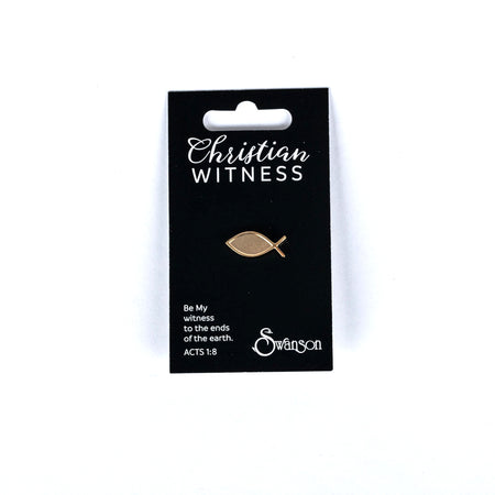 LAPEL PIN CHRISTIAN FISH GOLD PK6