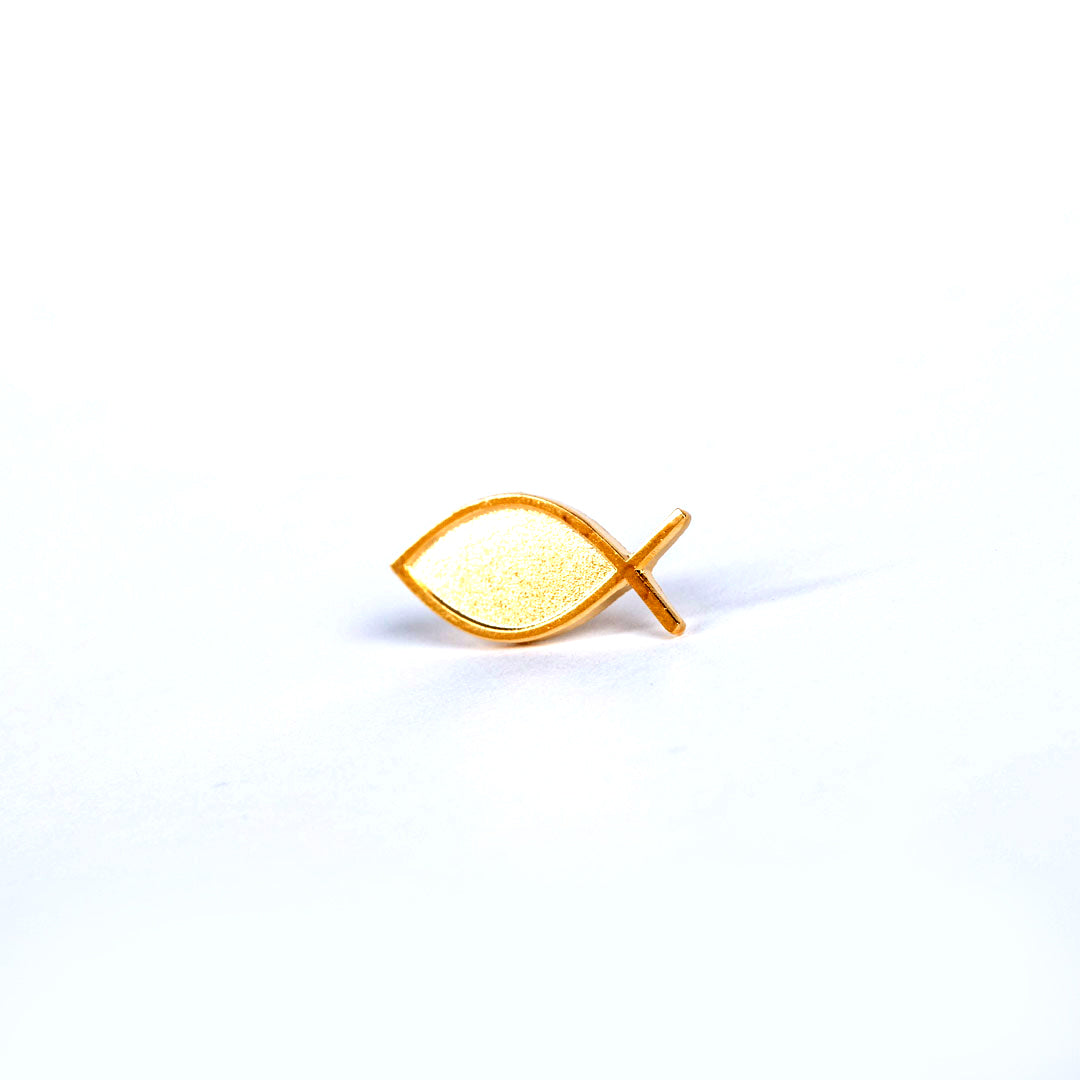 LAPEL PIN CHRISTIAN FISH GOLD PK6