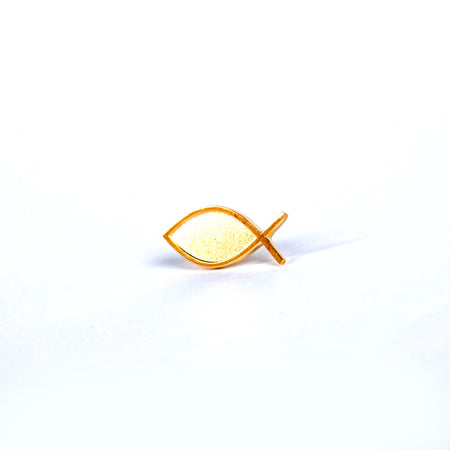 LAPEL PIN CHRISTIAN FISH GOLD PK6
