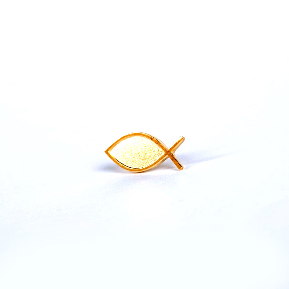 LAPEL PIN CHRISTIAN FISH GOLD PK6