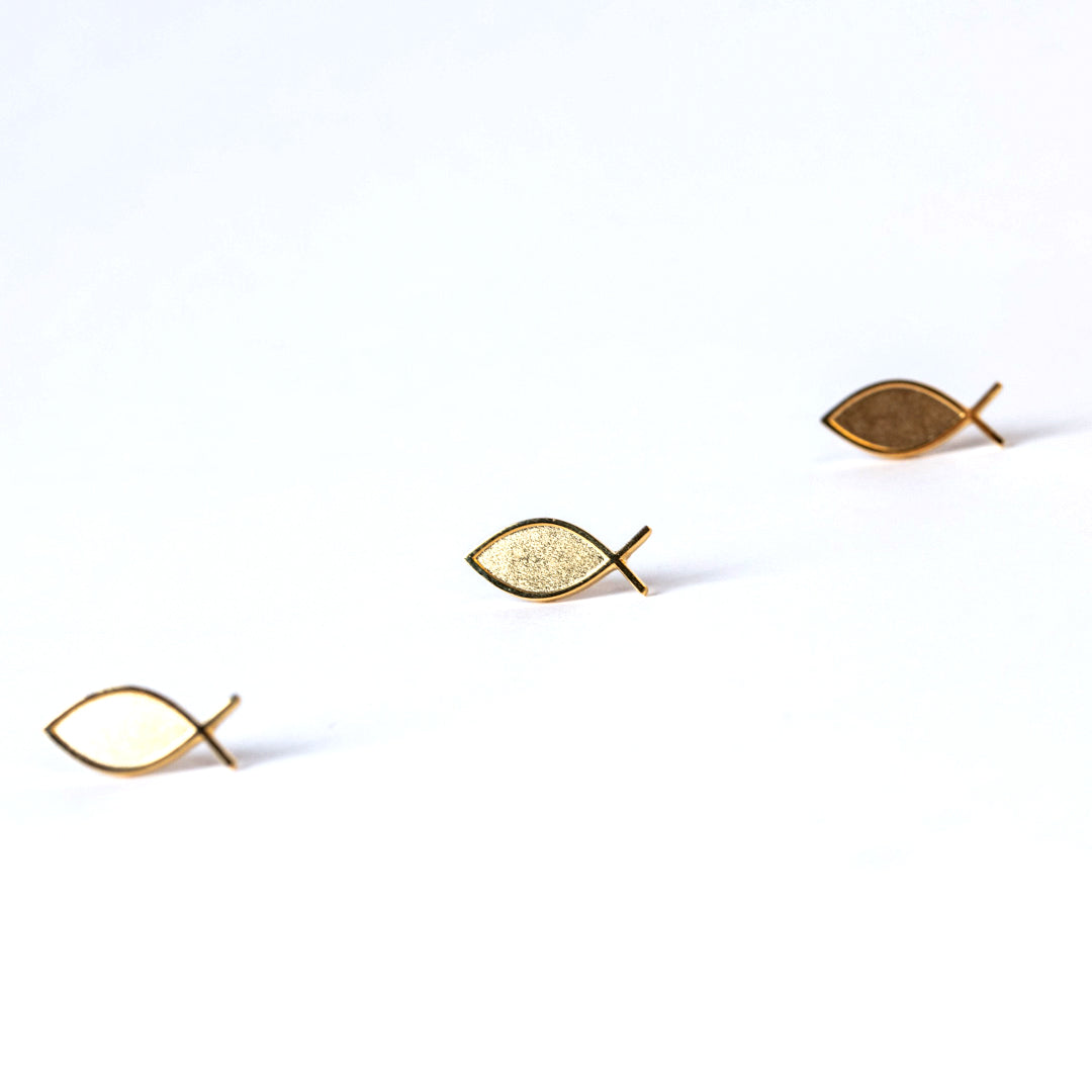 LAPEL PIN CHRISTIAN FISH GOLD PK6
