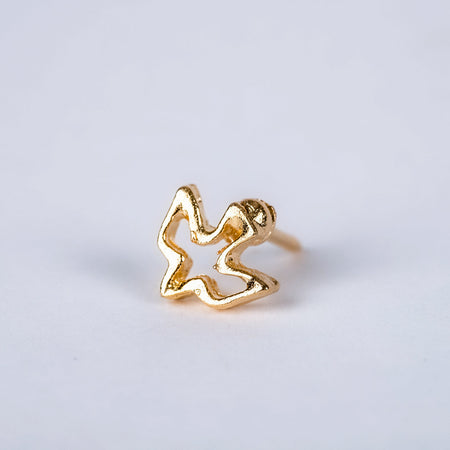 OPEN DOVE LAPEL GOLD PIN SM PK6