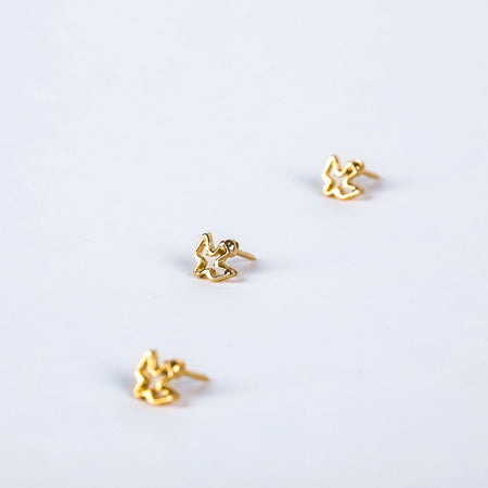 OPEN DOVE LAPEL GOLD PIN SM PK6