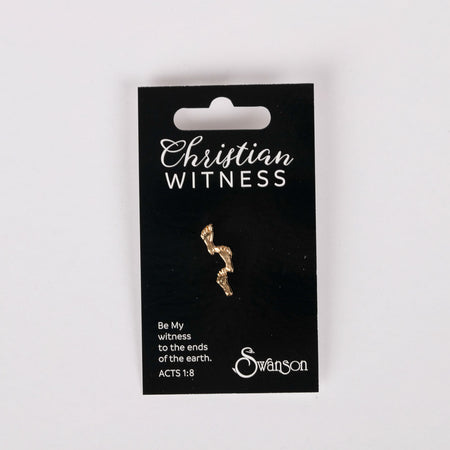 LAPEL PIN FOOTPRINTS GOLD PK6