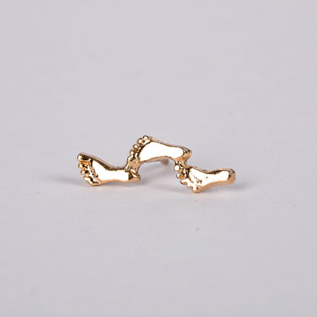 LAPEL PIN FOOTPRINTS GOLD PK6