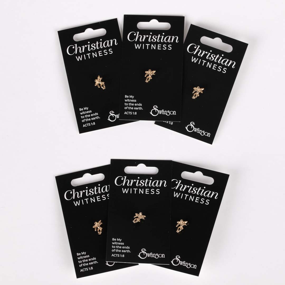 LAPEL PIN ANGEL GOLD PK6