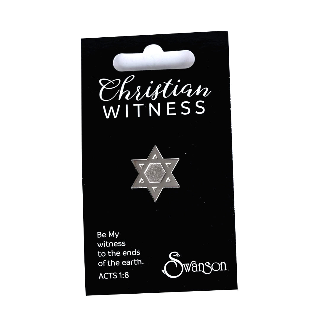 LAPEL PIN STAR OF DAVID SILVER PK6