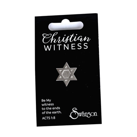 LAPEL PIN STAR OF DAVID SILVER PK6