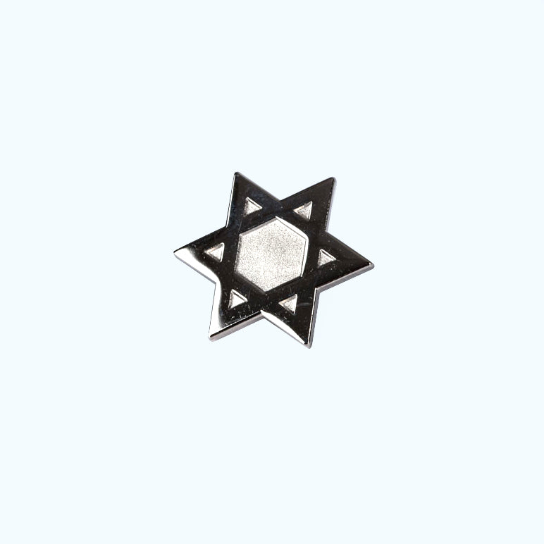 LAPEL PIN STAR OF DAVID SILVER PK6