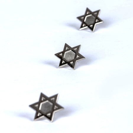 LAPEL PIN STAR OF DAVID SILVER PK6