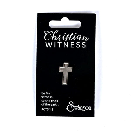LAPEL PIN CROSS SILVER PK6