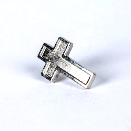 LAPEL PIN CROSS SILVER PK6