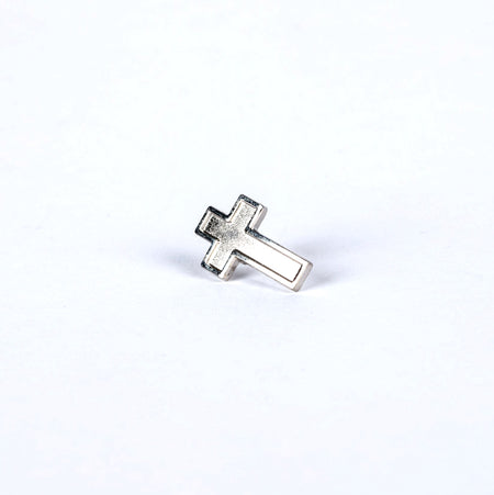 LAPEL PIN CROSS SILVER PK6