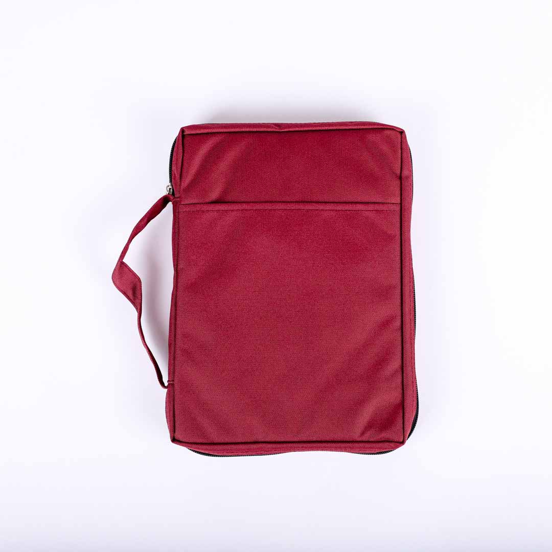 BIBLE COVER CANVAS BURGUNDY PLAIN XL