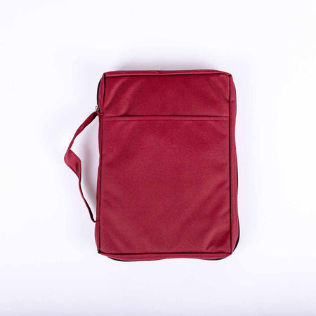BIBLE COVER CANVAS BURGUNDY PLAIN XL