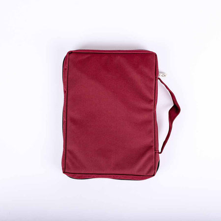 BIBLE COVER CANVAS BURGUNDY PLAIN XL