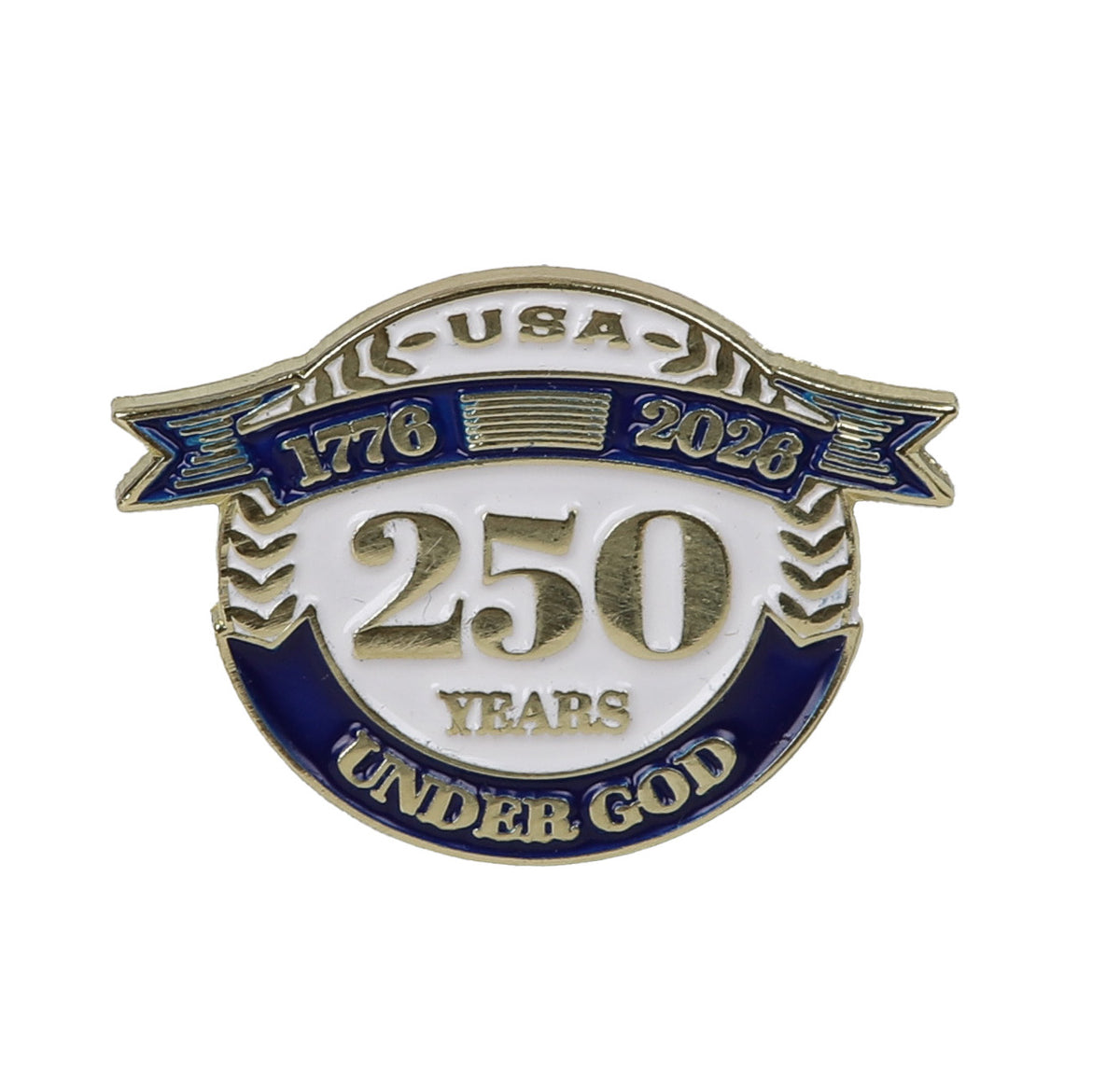LAPEL PIN USA 250 YEAR WHITE BLUE PK3