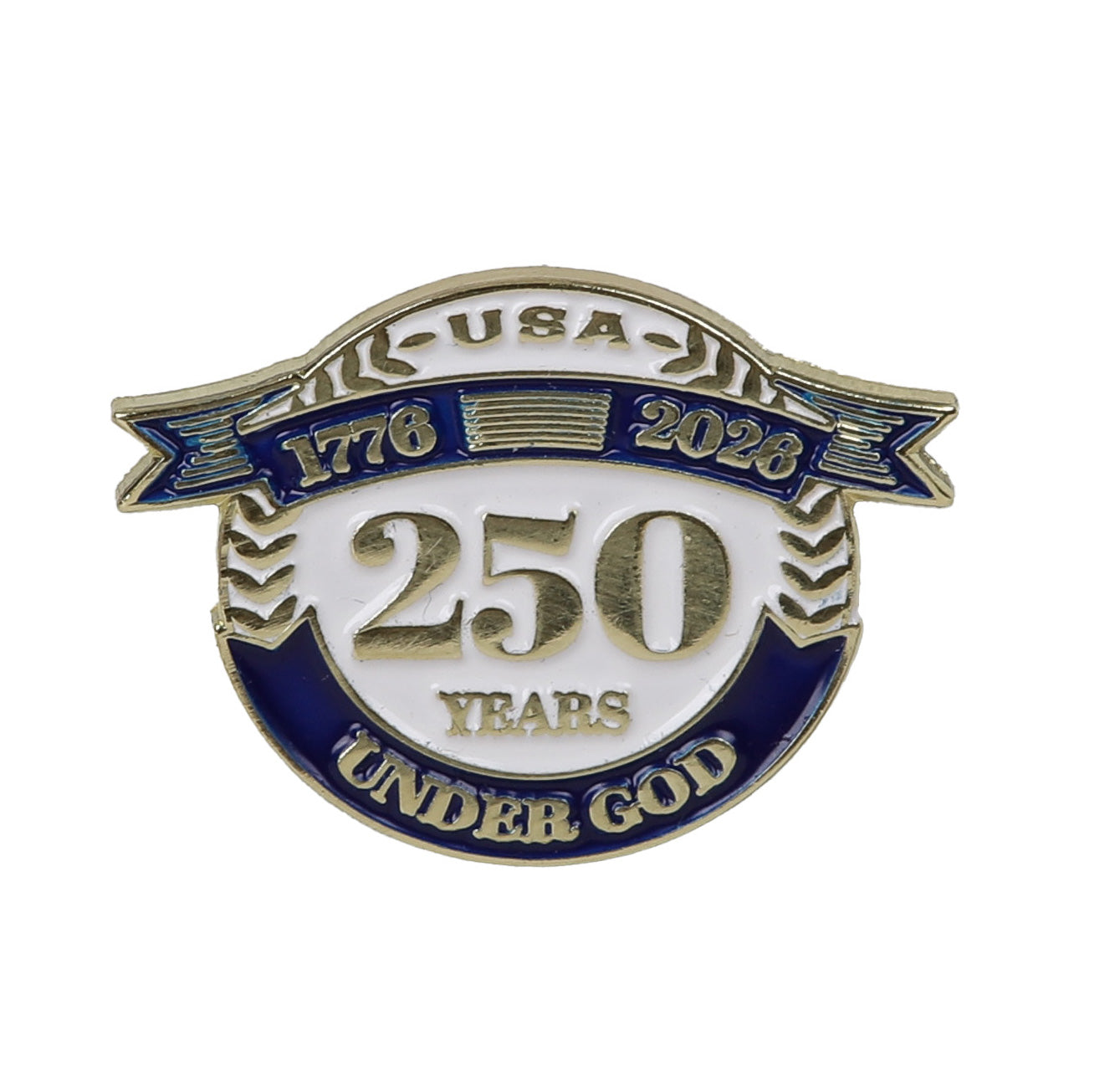 LAPEL PIN USA 250 YEAR WHITE BLUE PK3