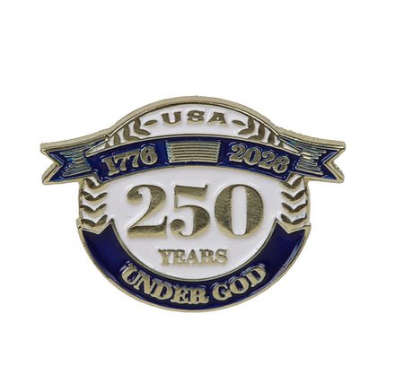 LAPEL PIN USA 250 YEAR WHITE BLUE PK3