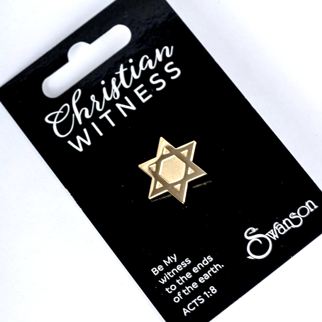 LAPEL PIN STAR OF DAVID GOLD PK6