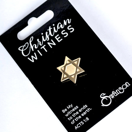 LAPEL PIN STAR OF DAVID GOLD PK6