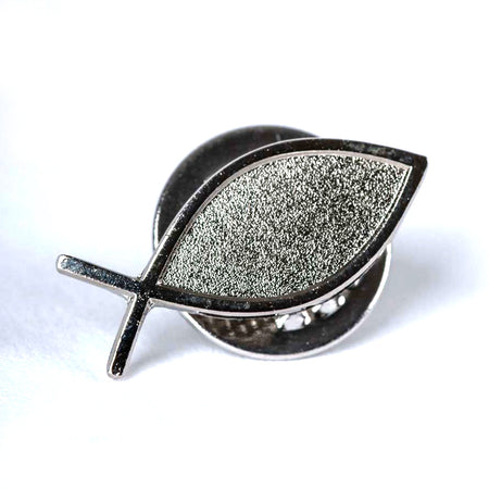 LAPEL PIN CHRISTIAN FISH SILVER PK6