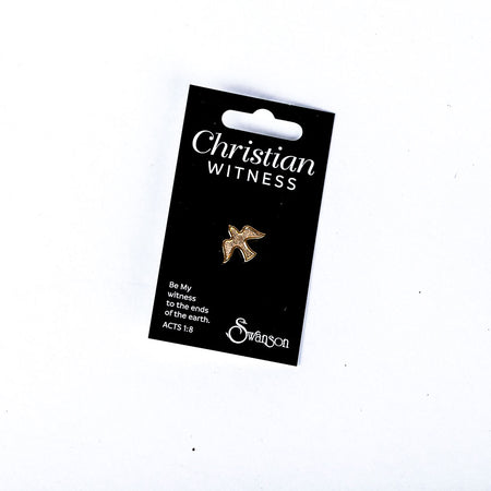 LAPEL PIN DESCENDING DOVE OUTLINE GOLD PK6