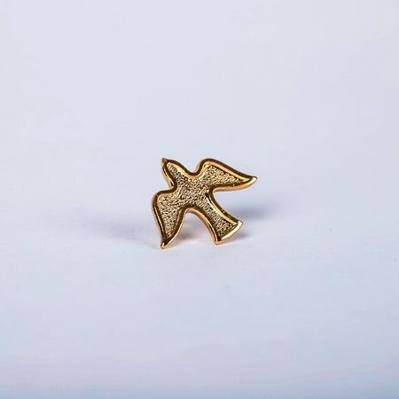 LAPEL PIN DESCENDING DOVE OUTLINE GOLD PK6