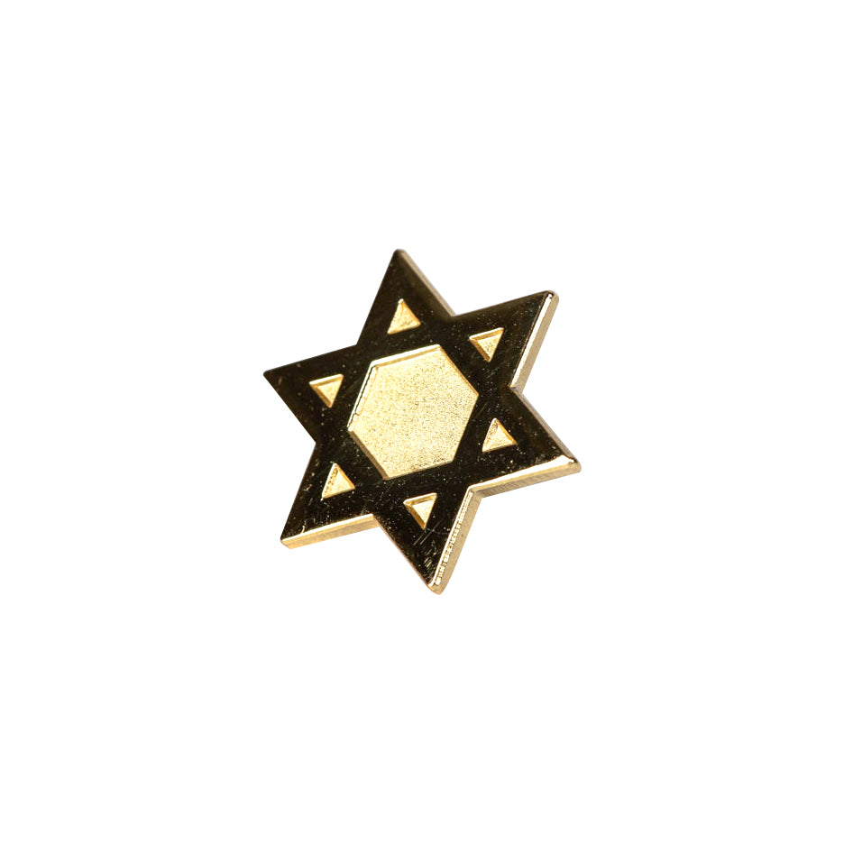 LAPEL PIN STAR OF DAVID GOLD PK6