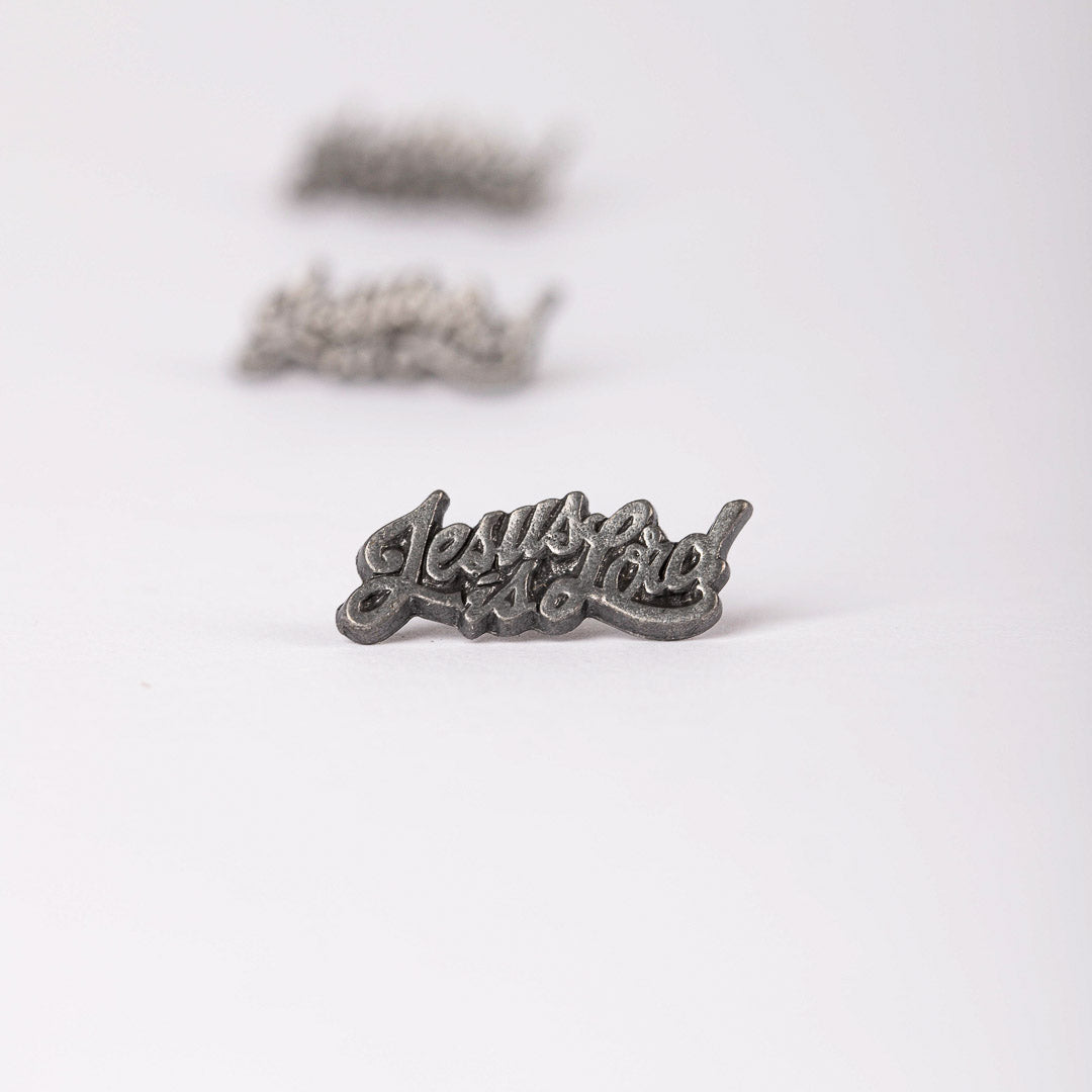 LAPEL PIN JESUS IS LORD PEWTER PK6