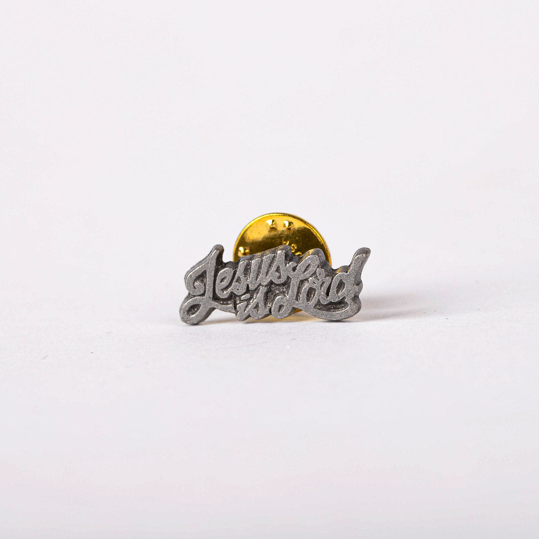 LAPEL PIN JESUS IS LORD PEWTER PK6