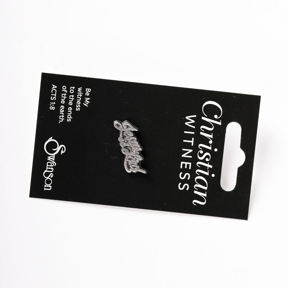 LAPEL PIN JESUS IS LORD PEWTER PK6