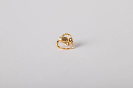 LAPEL PIN PRAYING HANDS/HEART GOLD PK6