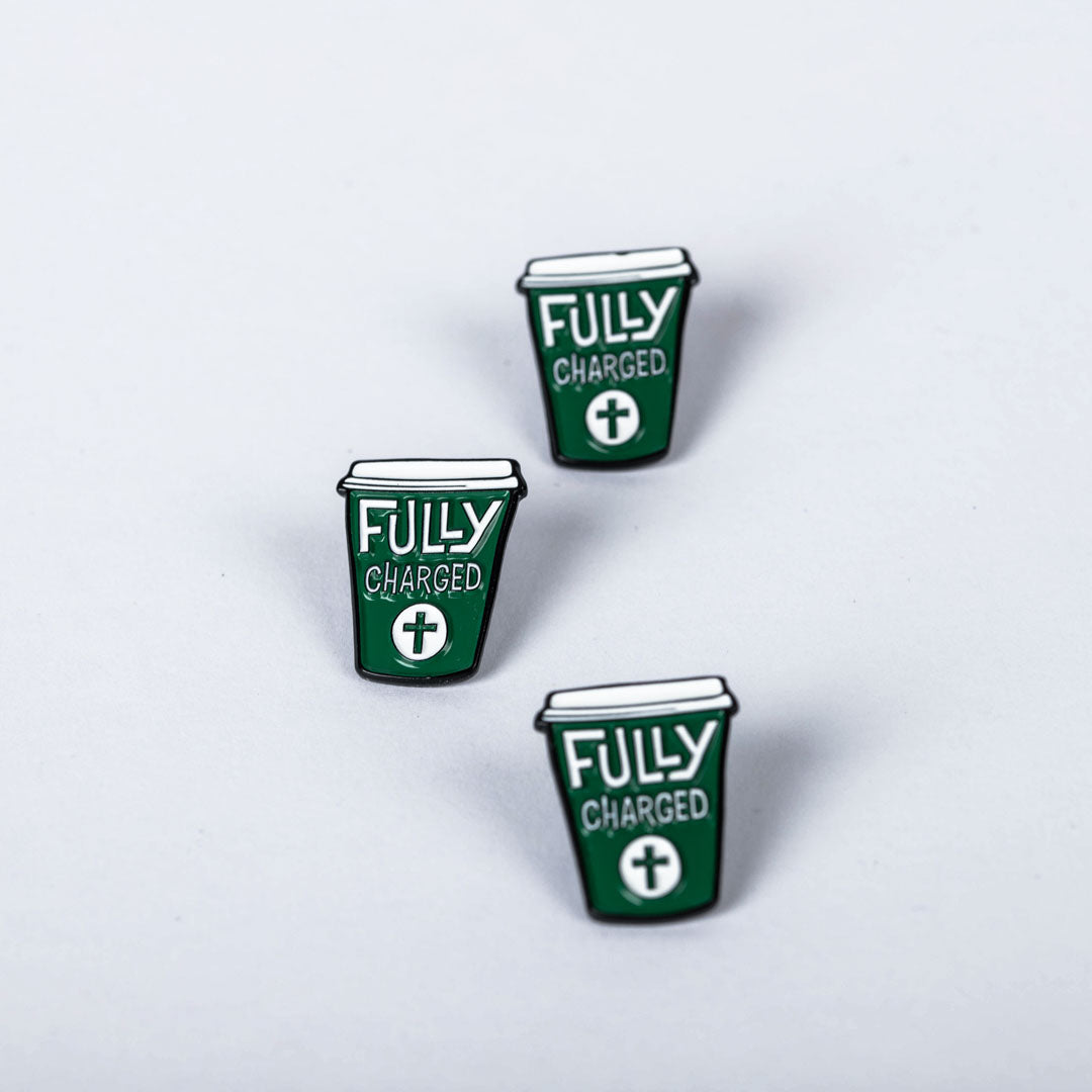 LAPEL PIN FULLY CHARGED PK6