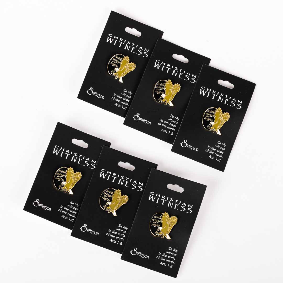 LAPEL PIN WINGS AS EAGLES PK6