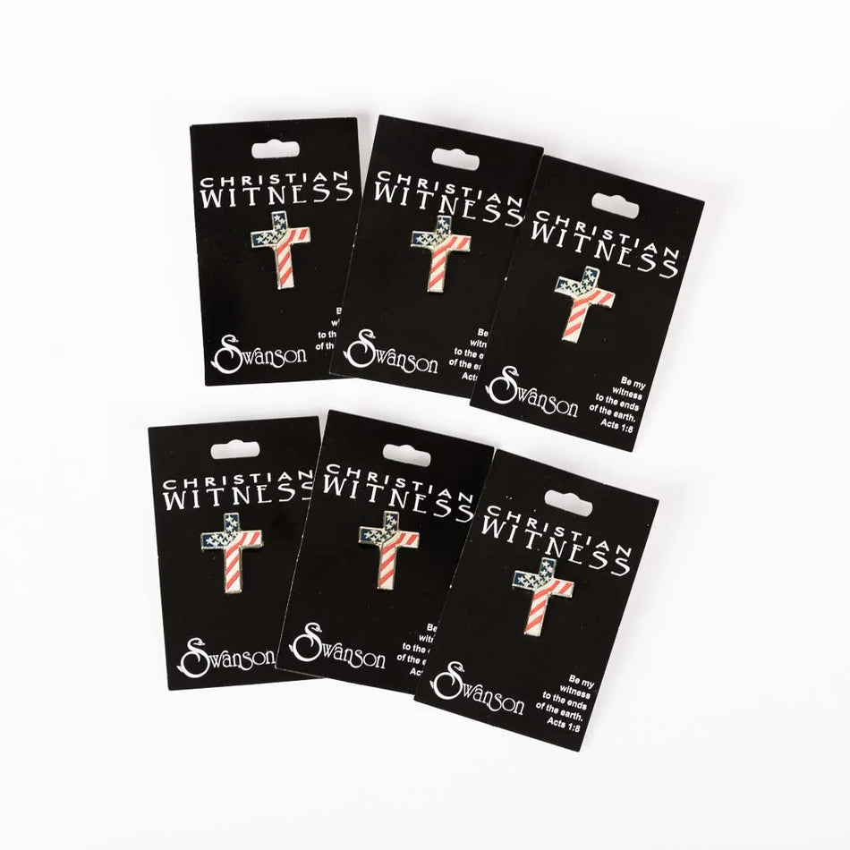 Lapel Pin Cross Of America – Pack of 6