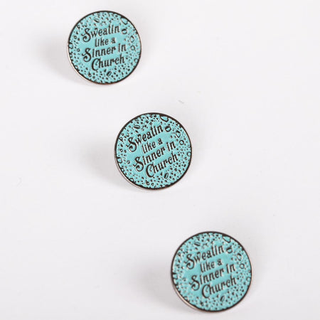 LAPEL PIN SWEATIN' LIKE A SINNER PK6