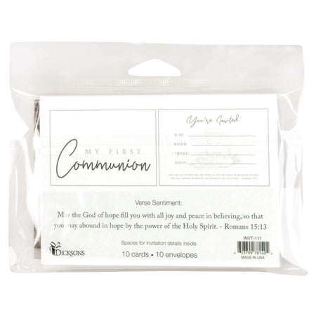 My First Communion Encouraging Verse Joy and Hope White 6.25 x 5 Paper by Dicksons, product view 4
