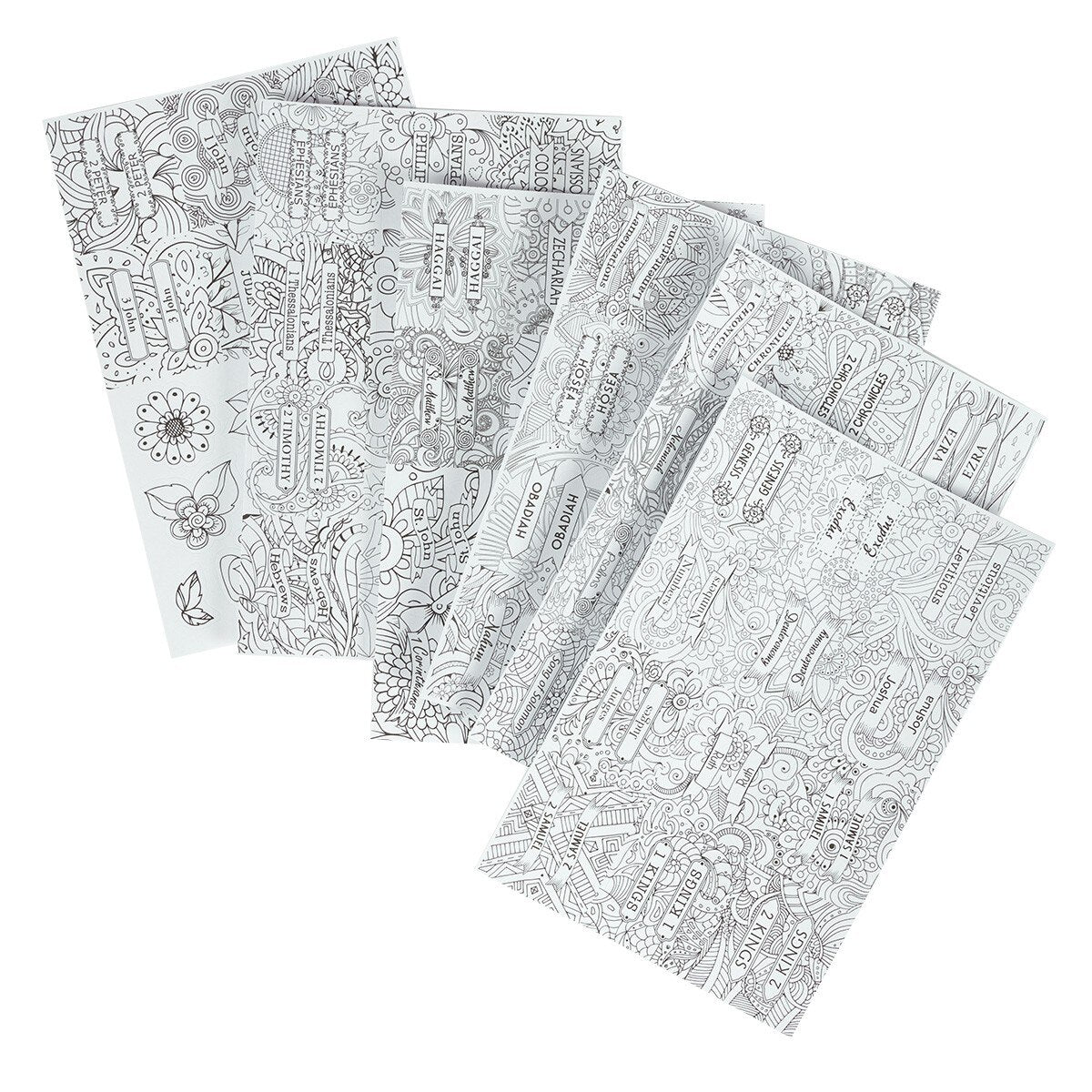 Peel-and-Stick Coloring Bible Index Tabs by Christian Art Gifts, product view 3