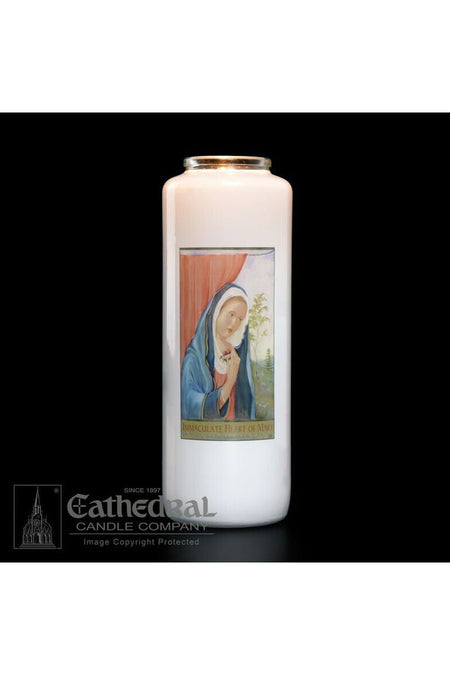 Patron Saint Glass 6 Day Candles - Immaculate Heart of Mary by Anchor Christian Distributors