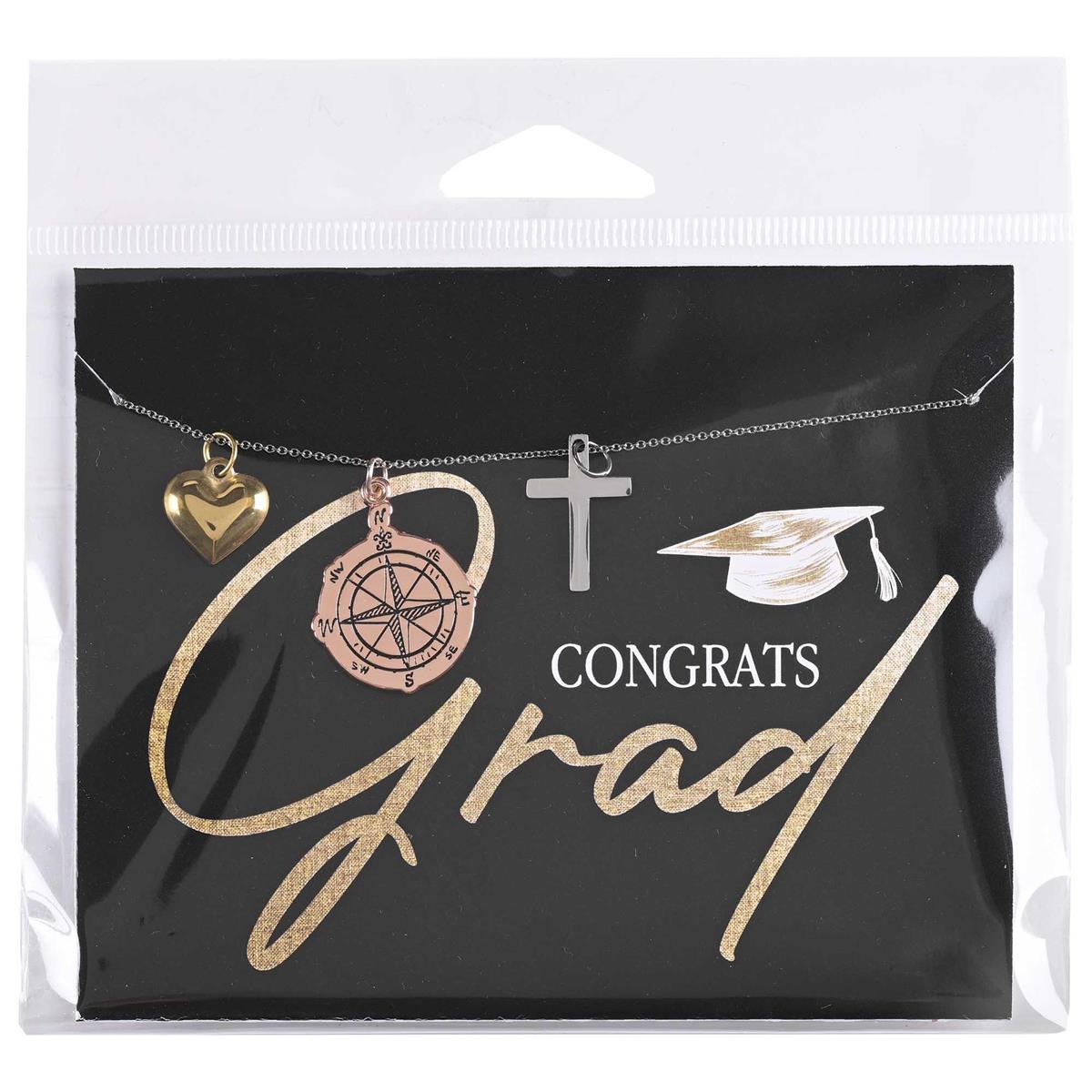 Necklace Compass Heart Grad 20L Chain by Dicksons, product view 3