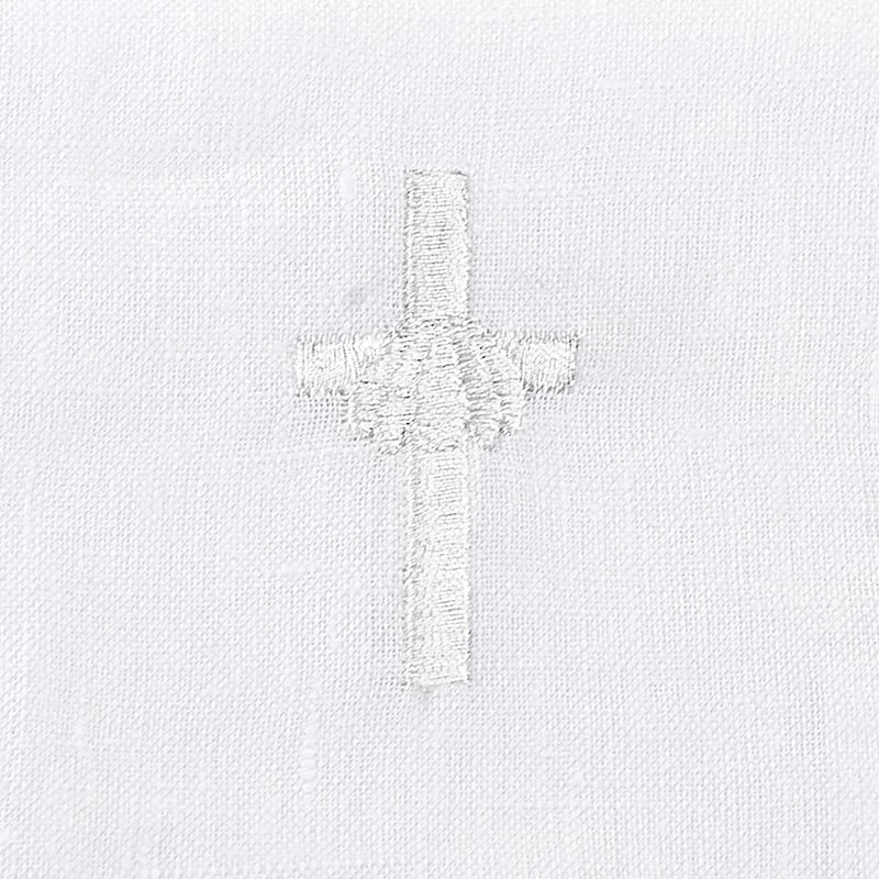 Embroidered Cross & Shell Baptismal Napkins - Pack of 4 by Christian Brands, product view 3