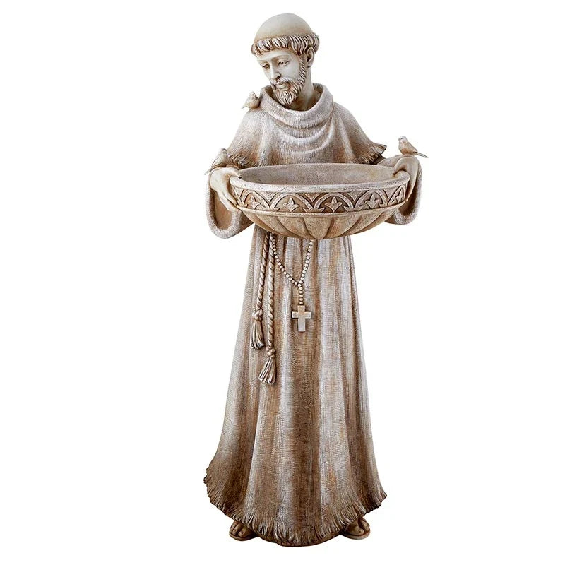 Saint Francis Bird Bath and Feeder by Christian Brands